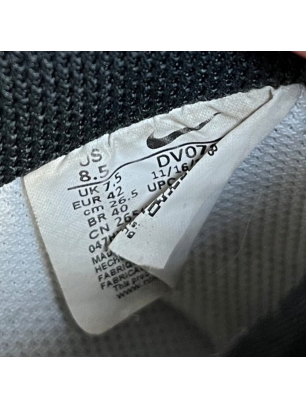 Nike Air Force 1 Low '07 Panda Mens Size 8.5 White Black Athletic Shoes Sneakers - Picture 10 of 10